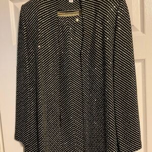 St. John Black and White Striped Blazer